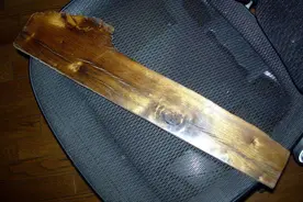 垃圾堆里随手捡了个破木板，自己做成手串被告知是金丝楠！图片