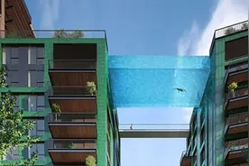 英国土豪欲筹建悬空透明大泳池，游一次要六百万？图片