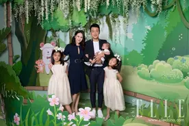 佟大为一家五口全家福首曝光 女儿最爱高定系列礼服裙图片
