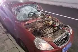 幸运被挂车拖行26公里，轿车内人员惊险逃生图片