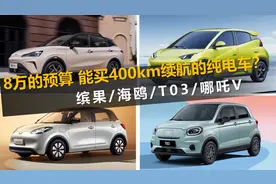 8万的预算 能买哪些400km续航的纯电车？缤果/海鸥/T03/哪吒V图片