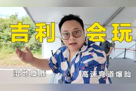 吉利银河M9真会玩啊，麋鹿测试玩湿地，高速弯道80玩爆胎！