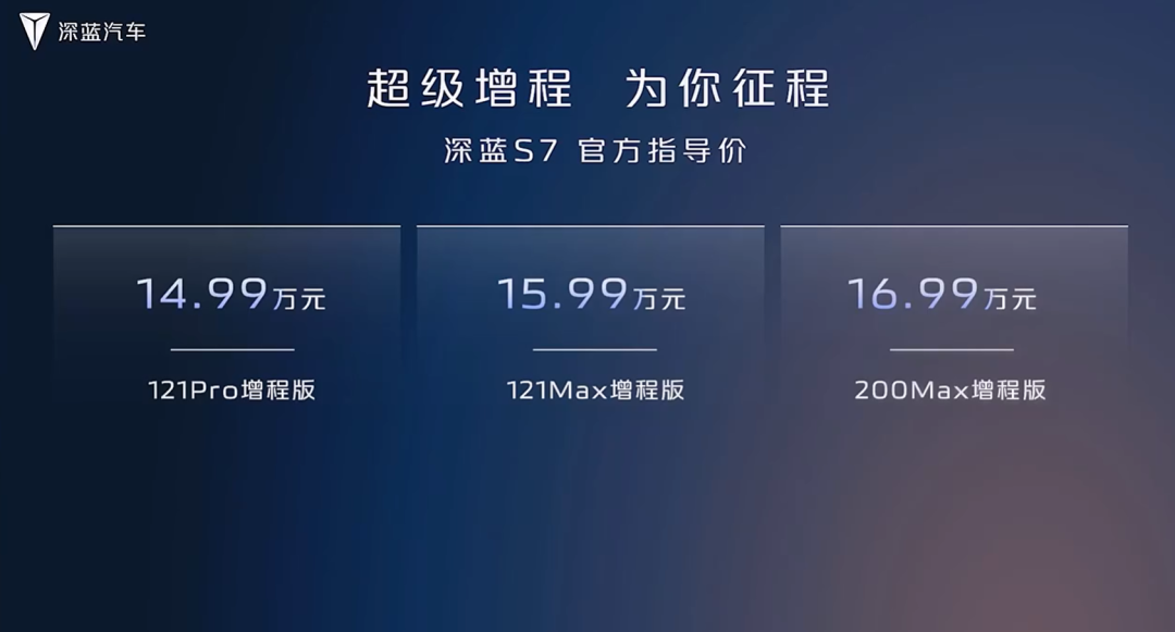比预售价低2万！深蓝S7要做“卷王之王”？