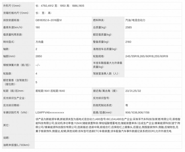 哈弗猛龙V7 PLUS纯电续航最高150公里