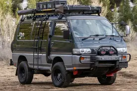 三菱得利卡四驱版！改为床车越野太爽了图片