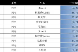 电车真的不保值？看看2022年电车保值率前十的车都有哪些？图片