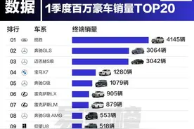 第1季度百万豪车销量TOP20榜单，俩国产车型入榜图片