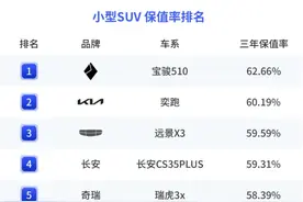 2024年保值率榜单，燃油SUV，还得看坦克300！图片