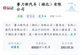 东风小康正式更名赛力斯，刘昌东出任法人图片