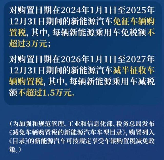 延长至2027年，新能源汽车购置税减免政策，有哪些新变化？