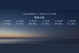 15.98万元起！新时代六好SUV MAZDA CX-50行也正式开启预售图片