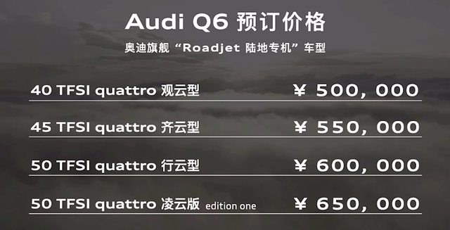 奥迪Q6正式亮相！比Q7便宜10多万！