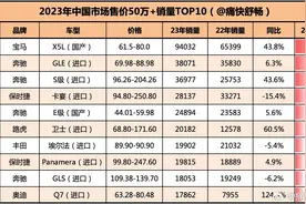 50万+车型年销量：宝马X5断层第一，S级力压Panamera，埃尔法入榜图片