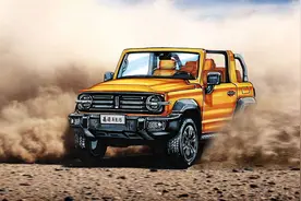 手绘畅想，坦克100小型硬派越野车，男人都爱的越野利器图片