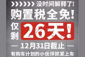 燃油车、新能源“国补”进入倒计时 车企给出抢单福利图片
