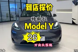 到店探价特斯拉Model Y，官补8千加消费补贴6千，落地仅26万出头