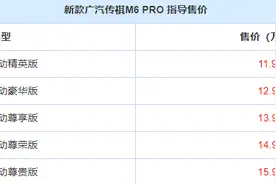 传祺M6 PRO新款上市！外观霸气，配置给力，起售价仅11.98万图片