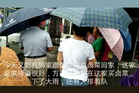 巢湖人都知道这家小李烤鸭，没有店面但生意火爆，下大雨还排着对