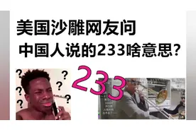 美国沙雕网友问，中国人说的233啥意思？评论太逗了！