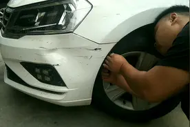 汽车保险杠碗口大的凹痕，100块钱师傅这样修，怎么样，很用心。视频封面