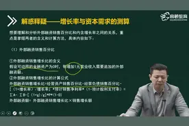 注会疑难：如何分析外部融资销售百分比与内含增长率之间的关系？视频封面
