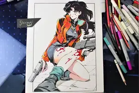 【绘画教程】看别人画Shinigami Arts新世纪福音战士，超级治愈！视频封面