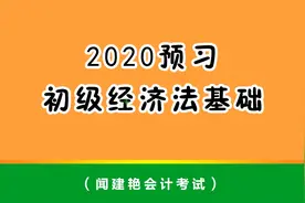 初级会计职称考试2020年预习：法律关系的主体资格视频封面