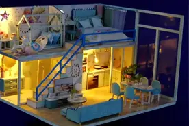 蓝色双层屋，这么漂亮的儿童房，谁不想拥有