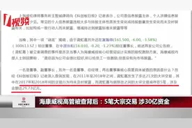 揭秘“海康威视高管被查一案”：5比大宗交易，涉30亿资金视频封面