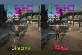 荒野大镖客2：用Vulkan和DirectX 12画面实时对比