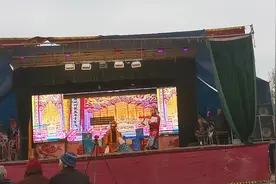 农村庙会请来专业曲剧团，两个红脸唱的棒极了，一场3000块钱值了视频封面