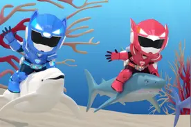 迷你特工队 益智动画： 弗特骑海豚游玩