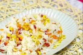 美味的火腿肠玉米炒饭，做法简单易学，喜欢炒饭的别错过