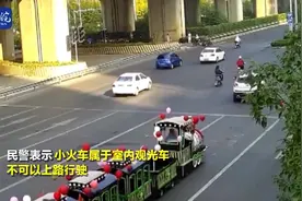 芜湖：男子开观光小火车接亲被交警拦下 小火车被拆解拖走视频封面