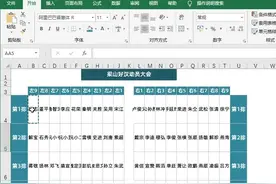 用Excel制作会议或班级座次图