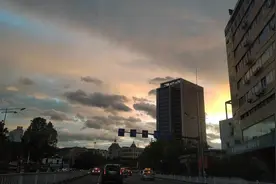 温州受台风‘米娜’影响，傍晚景象