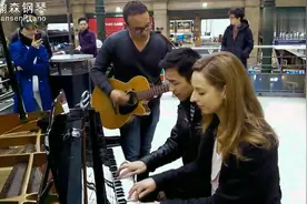 【翰森钢琴】三名路人的钢琴、吉他合奏，《天使爱美丽》，好棒视频封面