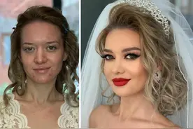 17个新娘化妆前后的妆容图片