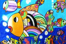 儿童节童画欣赏：炎炎夏日，让水中精灵给大家降降温图片