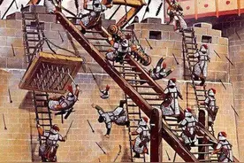 古代战争中，遇到敌人攻城，守城士兵为何不直接推倒梯子？图片