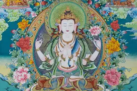 唐卡欣赏 | 雪域西藏的守护神四臂观音图片