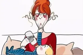 第一次母乳喂养有多疼？她画出当妈后崩溃的日常，看完不敢生娃图片