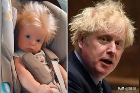 黑发父母，生下一个金发碧眼的大拖把，被比作英国首相鲍里斯图片