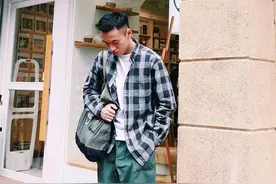男生穿衣服怎么驾驭格子元素？一起穿上格子衬衫去踏春吧图片