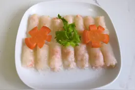 上海妈妈教你做甘润鲜甜的“冬瓜虾仁卷”，清淡爽口，营养丰富图片