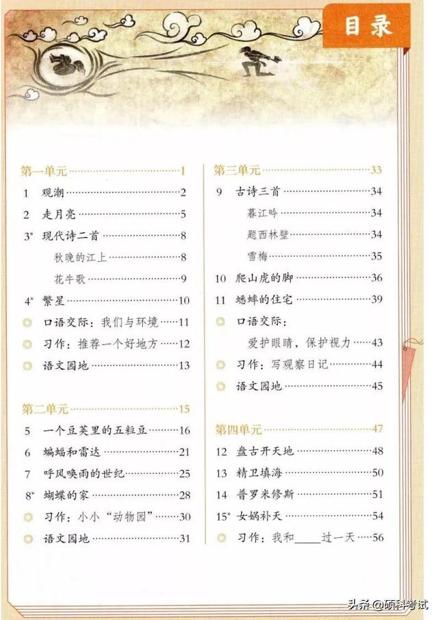2021秋部编版语文四年级（上册）电子课本（高清版）