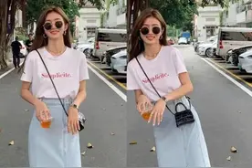 比短裤更好穿！被低估的“牛仔半裙”终于火了，时髦百搭又遮肉图片