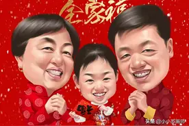 换个头像吧，2021新年真人手绘全家福头像，太有意思了图片