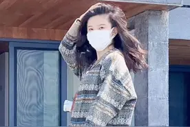 杨子姗罕秀恩爱，晒老公视角的照片，小腹微隆身材显发福疑怀孕？图片