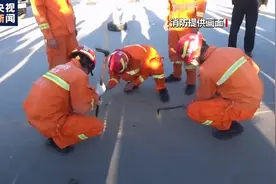 吓人！驾校水泥封死的窨井盖突然伸出两根手指图片